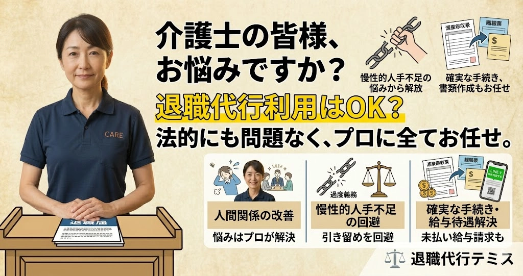 介護士を辞める交渉を退職代行で行ってもらえますか？