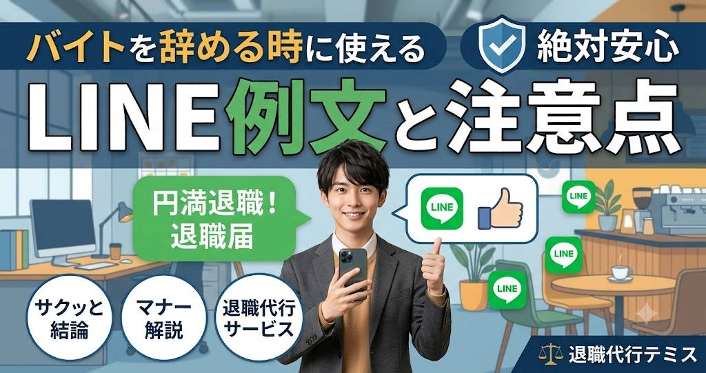 円満退職！バイトを辞める時に使えるLINE例文と注意点
