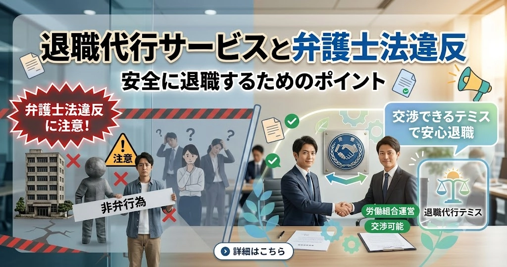 退職代行サービスと弁護士法違反：安全に退職するためのポイント