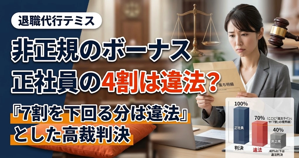 非正規のボーナスが正社員の4割は違法？「7割を下回る分は違法」とした高裁判決