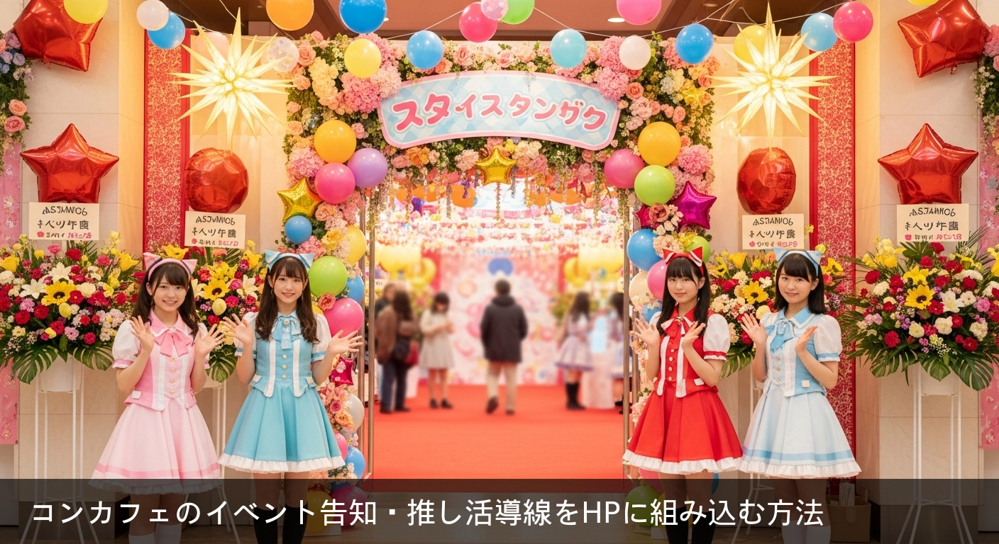 コンカフェのイベント告知・推し活導線をHPに組み込む方法